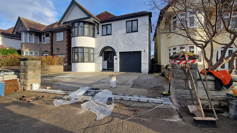4 Prepping for a resin bonded driveway