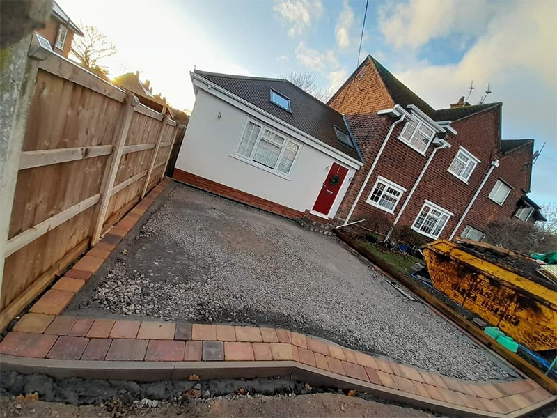8 Removing ground for a resin bonded driveway
